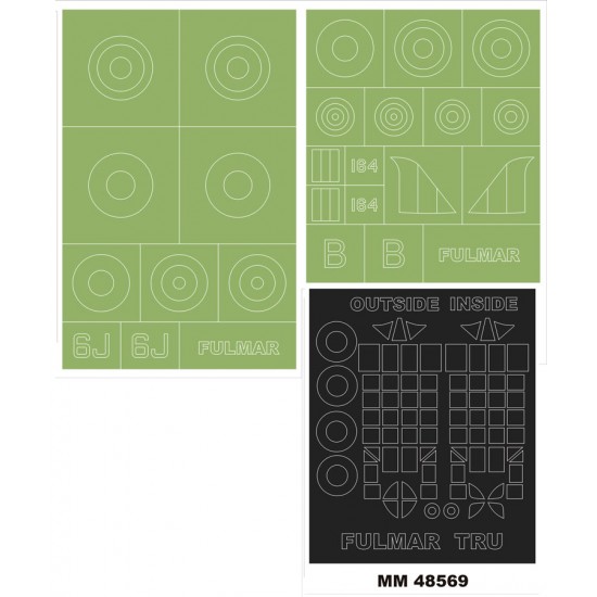 1/48 Fairey Fulmar Mk.I Canopy and Insignia Masks for Trumpeter kits