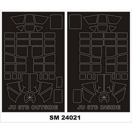 1/24 Ju-87B-2 Paint Mask for Trumpeter kits (outside, inside)