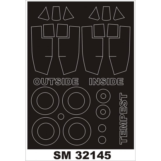 1/32 Hawker Tempest Paint Mask for PCM kit (outside-inside)