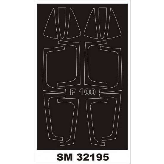 1/32 North American F-100F Super Sabre Paint Masking for Trumpeter kits (outside-inside)