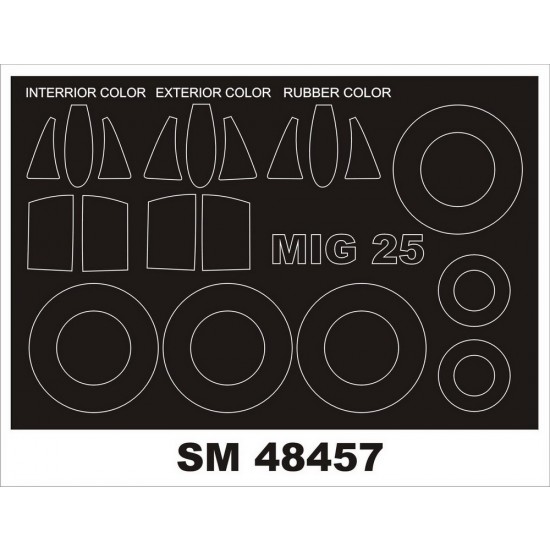 1/48 Mikoyan MiG-25 Foxbat Paint Mask for ICM kit (outside-inside)