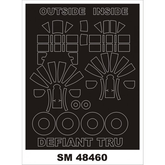 1/48 BP.Defiant I Paint Mask for Trumpeter kits (Outside, Inside)