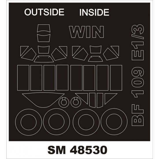 1/48 Messerschmitt Bf 109E-1/3 Paint Masking for Wingsy Kits