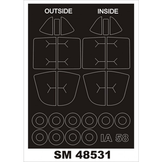 1/48 FMA Ia-58 Pucara Paint Masking for Kinetic kits