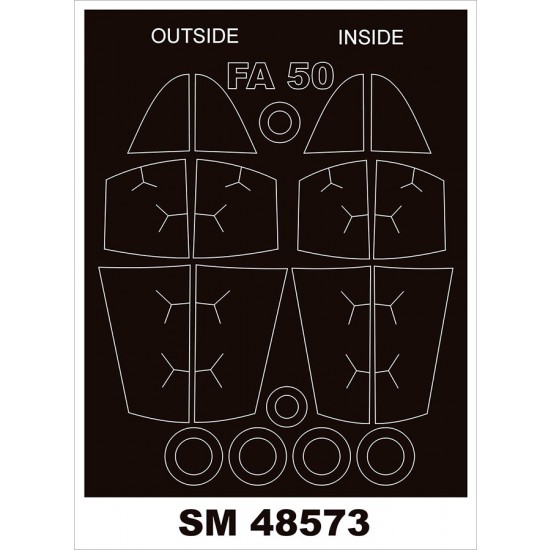 1/48 KAI FA-50 Fighting Eagle Canopy Masks for Answer kits