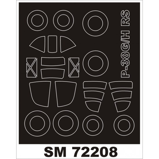 1/72 P-38G-H LIGHTNING Paint Mask for RS-Models kit (outside)