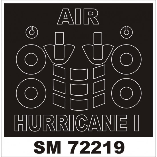 1/72 Hurricane I (Early) Paint Mask for Airfix kit (outside)