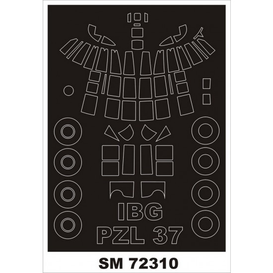 1/72 PZL P-37 Los Paint Mask for IBG kits (outside)