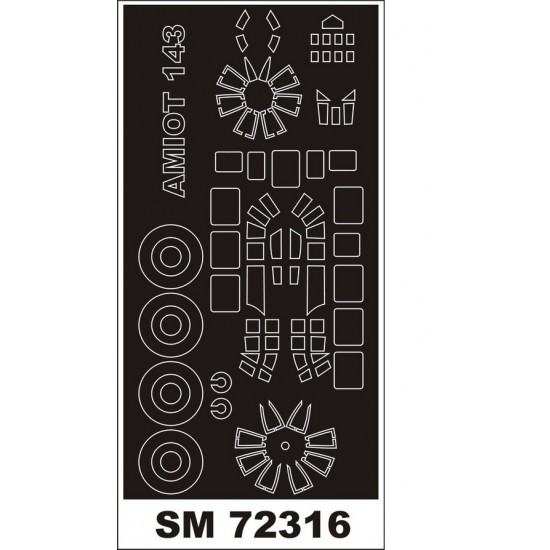 1/72 Amiot 143 Paint Masks for Heller Kit (Outside)