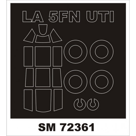 1/72 LA-5FN Uti Canopy & Wheels Paint Mask for KP Models