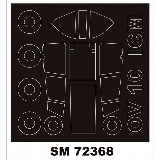 1/72 OV-10D Canopy Masks (outside) for ICM kits