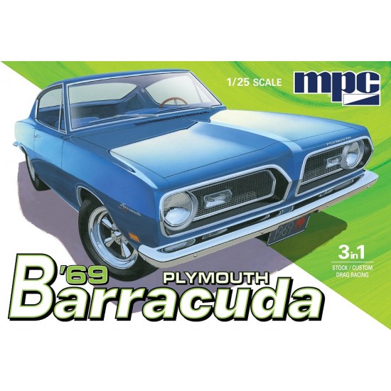 1/25 1969 Plymouth Barracuda Stock/Custom Drag Racing (3in1)