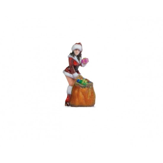 HO Scale Santa Girl (assembled painted 3D figures)