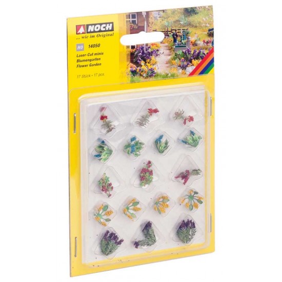 HO Scale Flower Garden (17 plants)