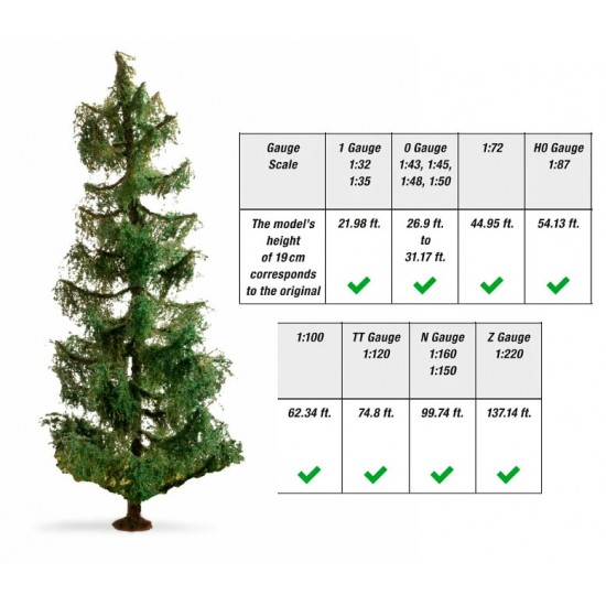 Spruce Tree (height: 19cm, assembled and painted)