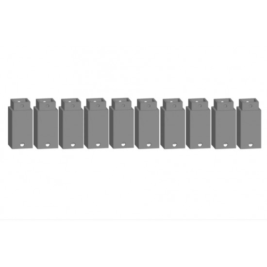 HO, TT, N Scale Easy-Track Railway - Pillar Element (10pcs, 16 mm x 16 mm x 29 mm)