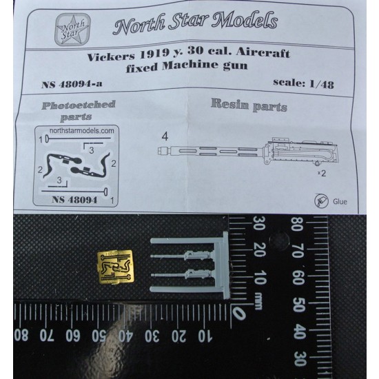 1/48 Vickers 1919 Y. 30 Cal. Aircraft Fixed Machine Gun (2pcs)