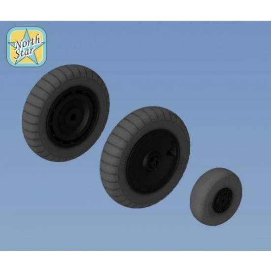 1/48 Focke-Wulf Fw.190 A/F/G/D Wheels (Dunlop, Early Main Tyre)