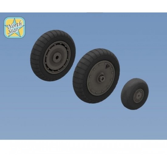 1/72 Focke-Wulf Fw.190 A/F/G/D Wheels (Dunlop, Early Main Tyre)