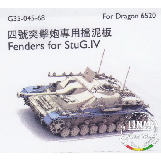 Fenders for 1/35 German SdKfz.167 StuG.IV for Dragon kit #6520