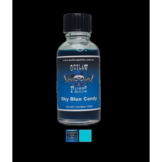 Acrylic Lacquer Paint - Candy Colour Sky Blue Candy (30ml)