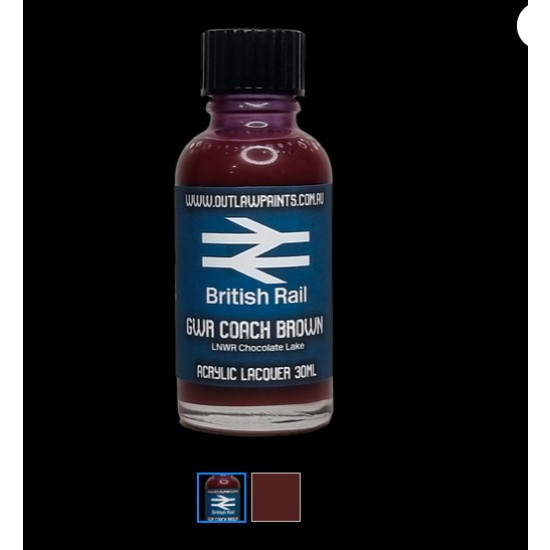 Acrylic Lacquer Paint - British Rail GWR Coach Brown (30ml)