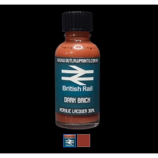 Acrylic Lacquer Paint - Solid Colour Dark Brick (30ml)