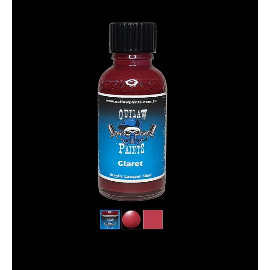 Acrylic Lacquer Paint - Solid Colour Claret (30ml)