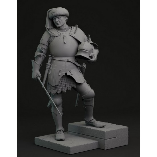 75mm Military Figure - Italian Condottiere Commander, Second Half of The 15th Century