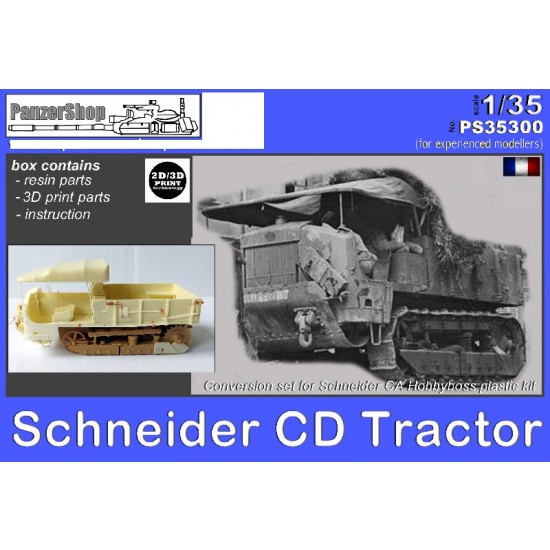 1/35 Schneider CD Tractor (long cargo) Conversion set for HobbyBoss CA kits