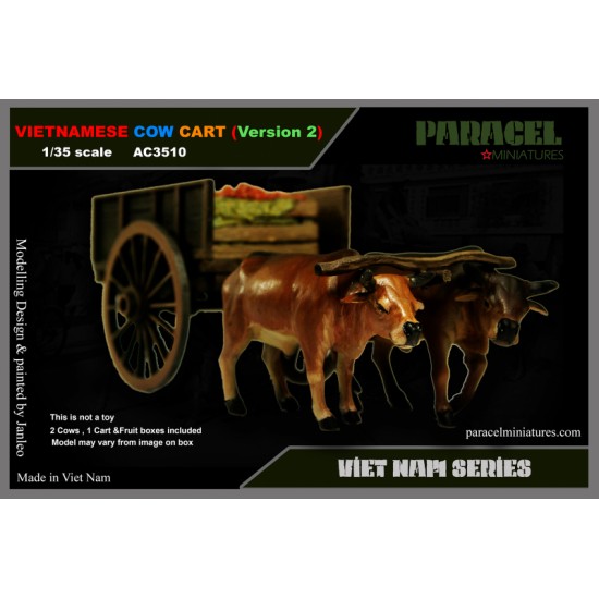 1/35 Vietnamese Cow Cart (Version 2) w/Fruit Boxes & 2 Cows