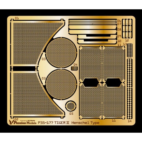 1/35 Tiger II Henschel Type PE Set for Tamiya #35164/35252