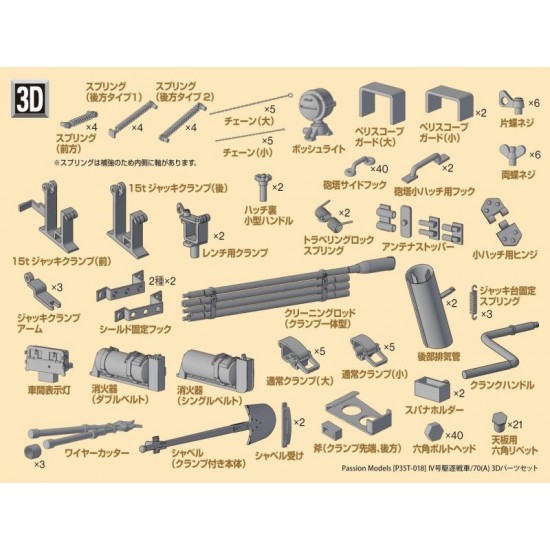 1/35 German Panzer IV/70(A) 3D Part Set for Tamiya kit #35381