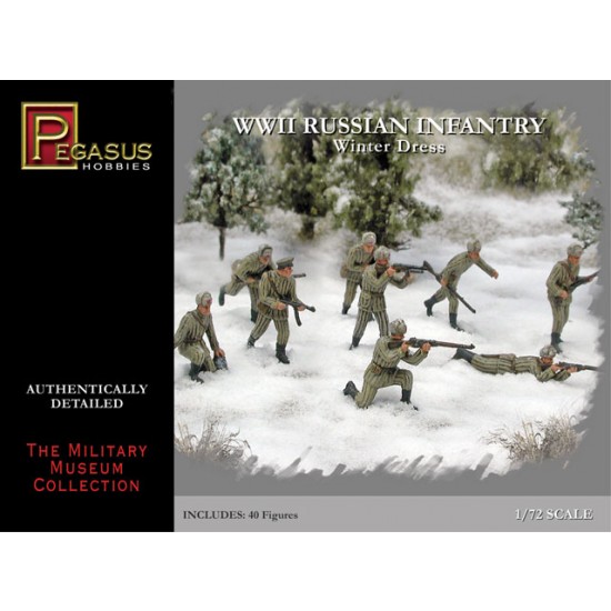 1/72 WWII Russian Infantry in Winter Dress (40 Figures)