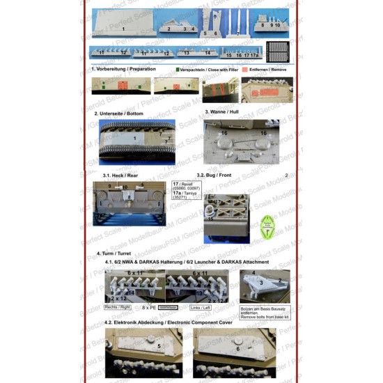 1/35 Leopard 2A6M+ Conversion Set for Tamiya kit #35271