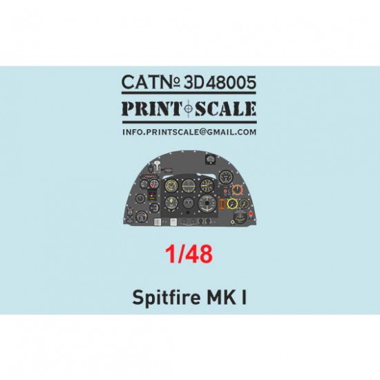 1/48 Supermarine Spitfire Mk.I Instrumental Panel