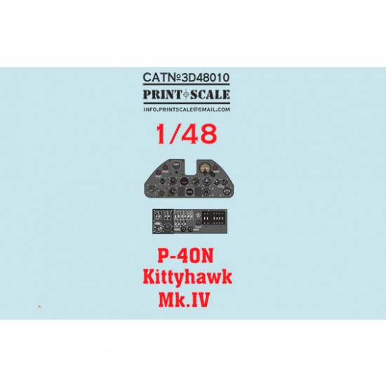 1/48 Curtiss P-40N Kittyhawk Mk.IV Instrumental Panel