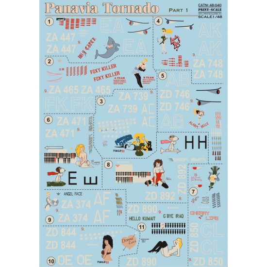 1/48 Panavia Tornado (Part 1, 2.5 leaf) Decals