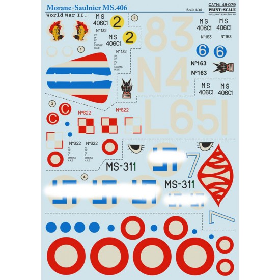 1/48 Morane-Saulnier MS.406 Decals