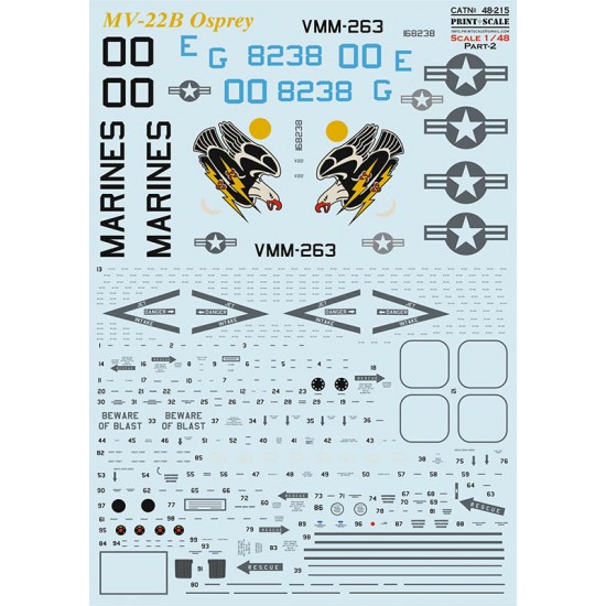 Decals for 1/48 Bell Boeing MV-22B Osprey Part 2