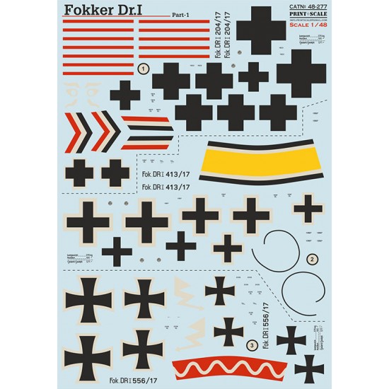 1/48 Fokker Dr I Decal Part.1 