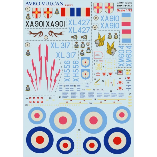 1/72 Avro Vulcan Decals Part 1