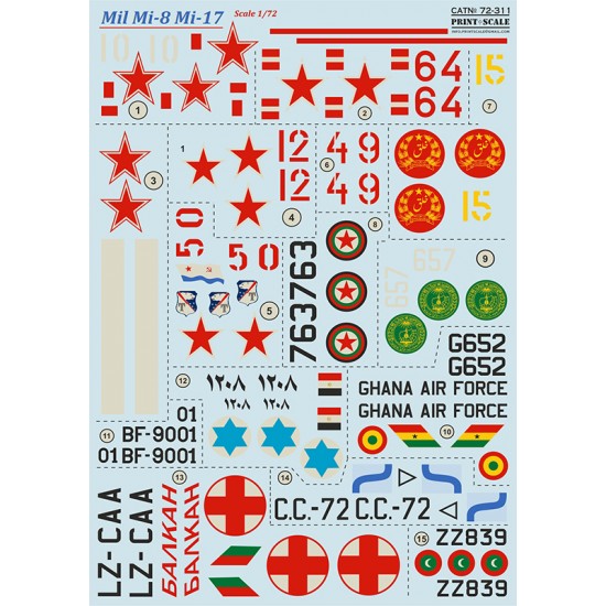 1/72 Mil Mi-8 Mi-17 Decals