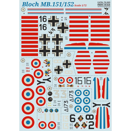 1/72 Bloch MB.151-152 Decals