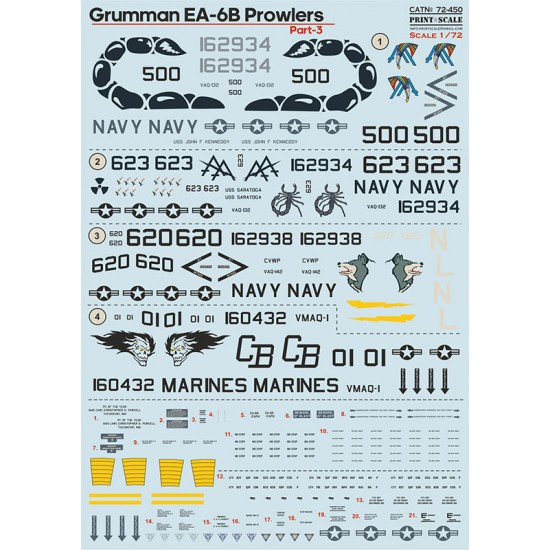 Decals for 1/72 Grumman EA-6B Powlers Part 3