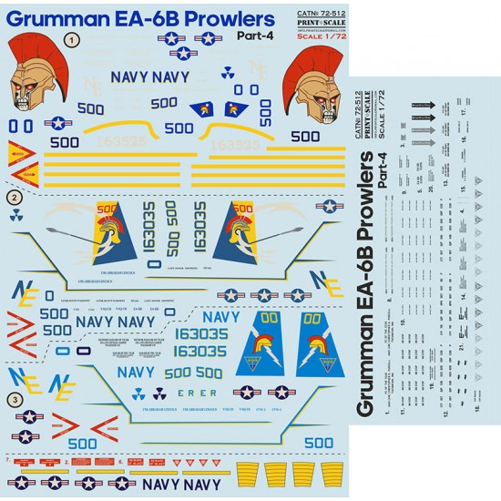 Decal for 1/72 Northrop Grumman EA-6 Prowler Part 4