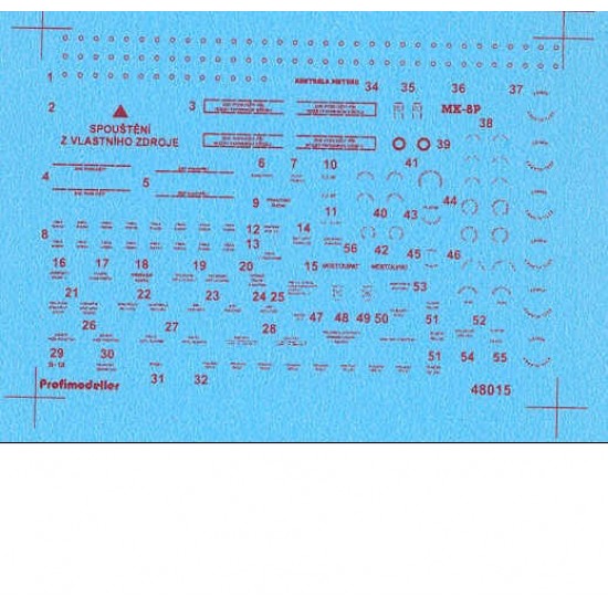 Decal for 1/48 CSAF Mikoyan-Gurevich MiG-15 Stencils