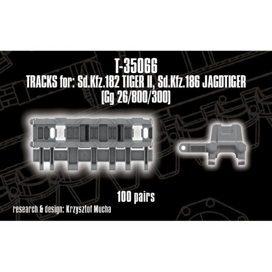 1/35 Tracks for Sd.Kfz.182 Tiger II, Sd.Kfz.186 Jagdtiger (Gg 26/800/300)