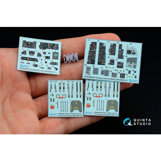 1/48 F-4G Early Interior 3D Decal for Zoukei Mura SWS kits w/Resin Parts