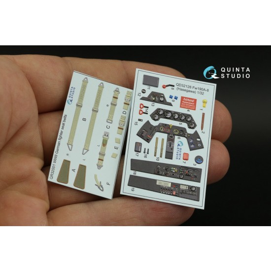 1/32 Focke-Wulf FW 190A-8 Interior Parts (3D decal) for Hasegawa kits